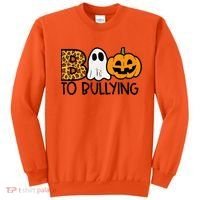 Boo To Bullying Ghost Pumpkin Orange Anti Bully Unity Day Sweatshirt thumb 0