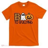 Boo To Bullying Ghost Pumpkin Orange Anti Bully Unity Day T-Shirt thumb 0