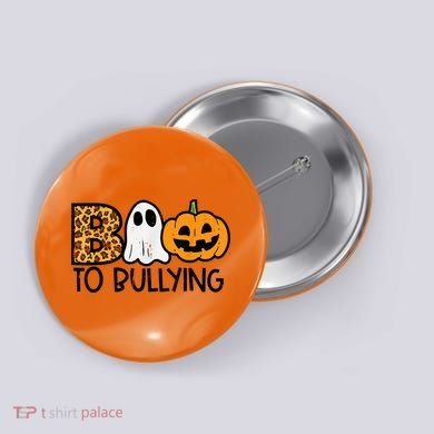 Boo To Bullying Ghost Pumpkin Orange Anti Bully Unity Day Button