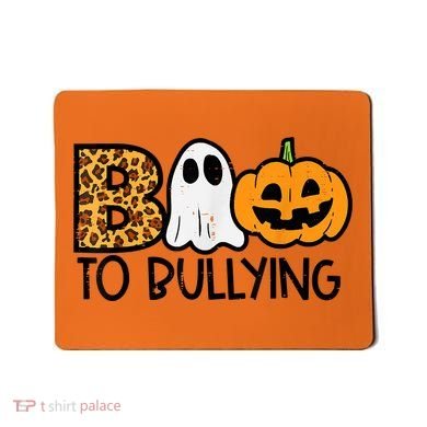 Boo To Bullying Ghost Pumpkin Orange Anti Bully Unity Day Mousepad