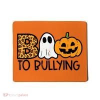 Boo To Bullying Ghost Pumpkin Orange Anti Bully Unity Day Mousepad thumb 0