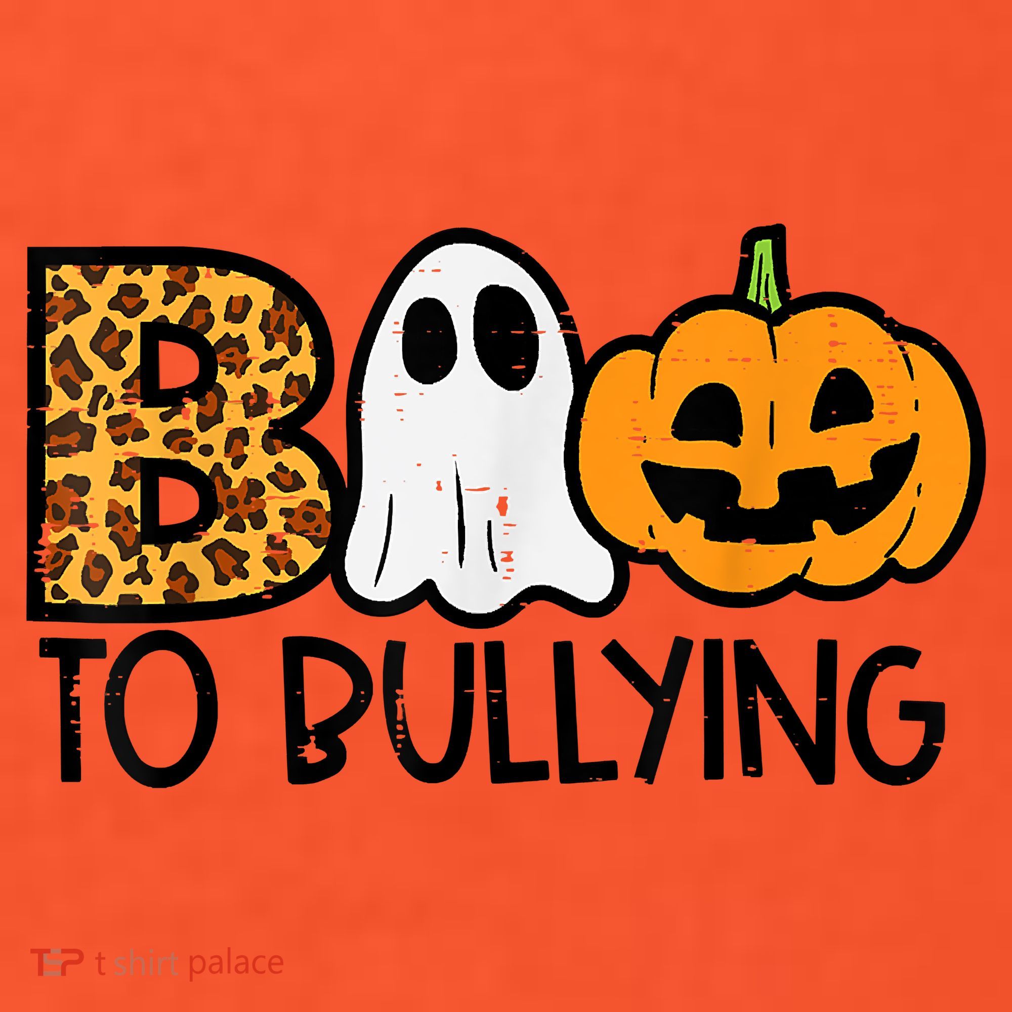Boo To Bullying Ghost Pumpkin Orange Anti Bully Unity Day Mousepad