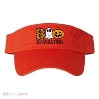 Boo To Bullying Ghost Pumpkin Orange Anti Bully Unity Day Visor thumb 0