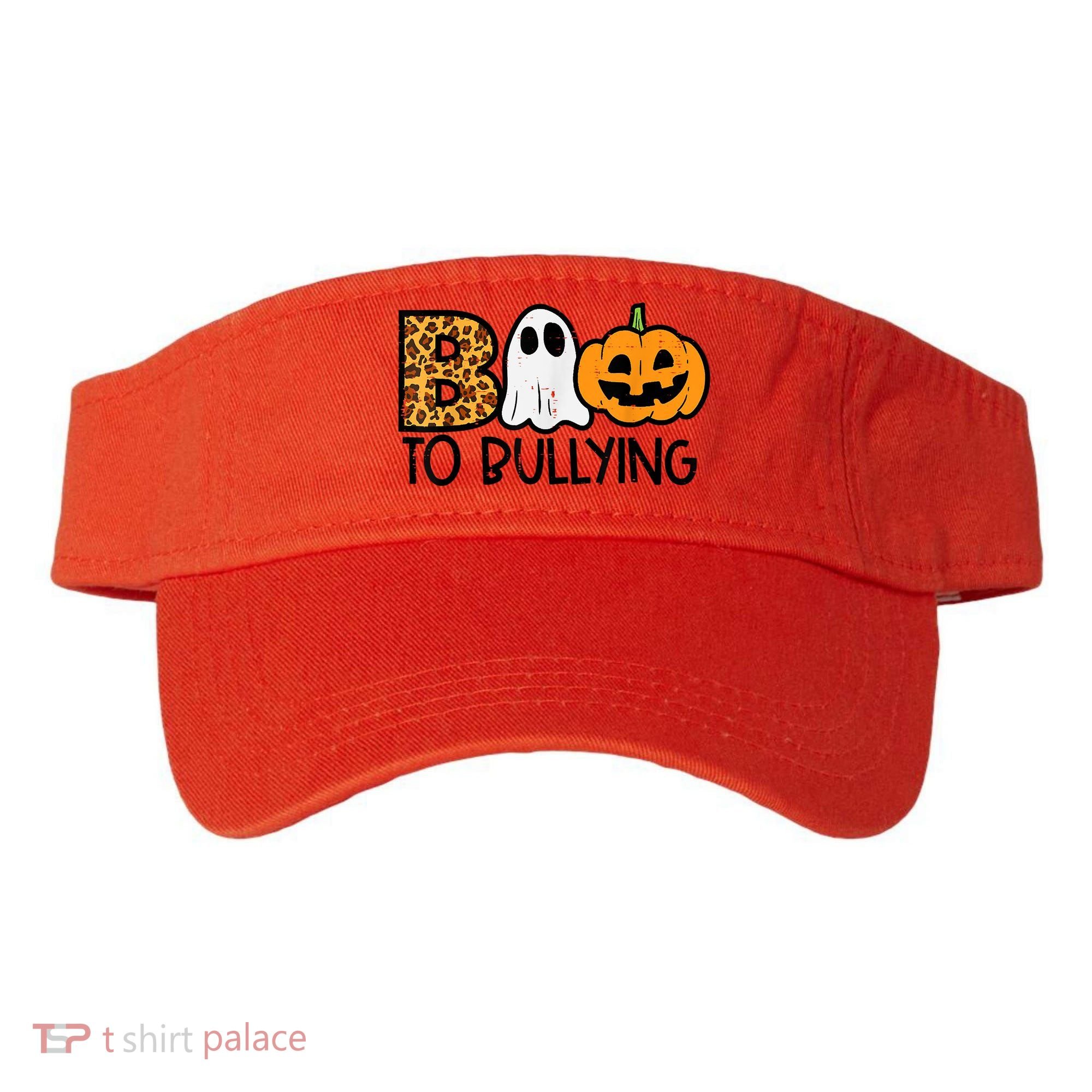 Boo To Bullying Ghost Pumpkin Orange Anti Bully Unity Day Visor