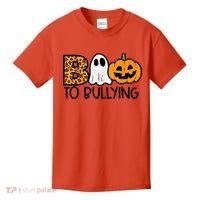 Boo To Bullying Ghost Pumpkin Orange Anti Bully Unity Day Kids T-Shirt thumb 0