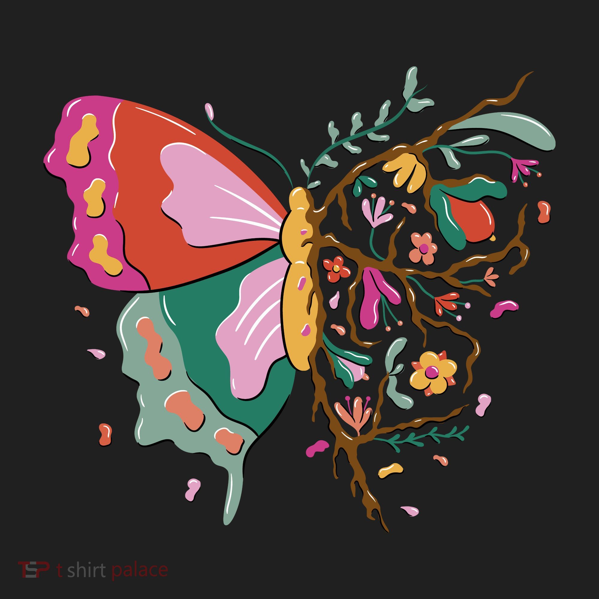 Butterfly Tree Branch Golf Towel