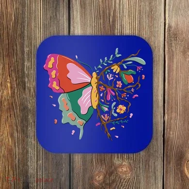 Butterfly Tree Branch Coaster