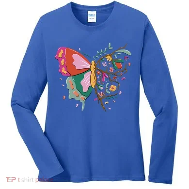 Butterfly Tree Branch Women's Long Sleeve Shirt