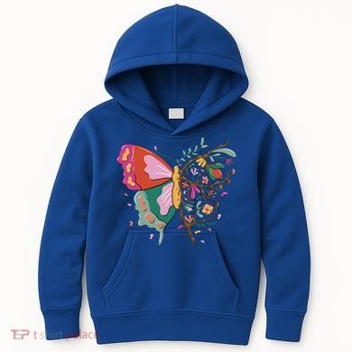 Butterfly Tree Branch Kids Hoodie