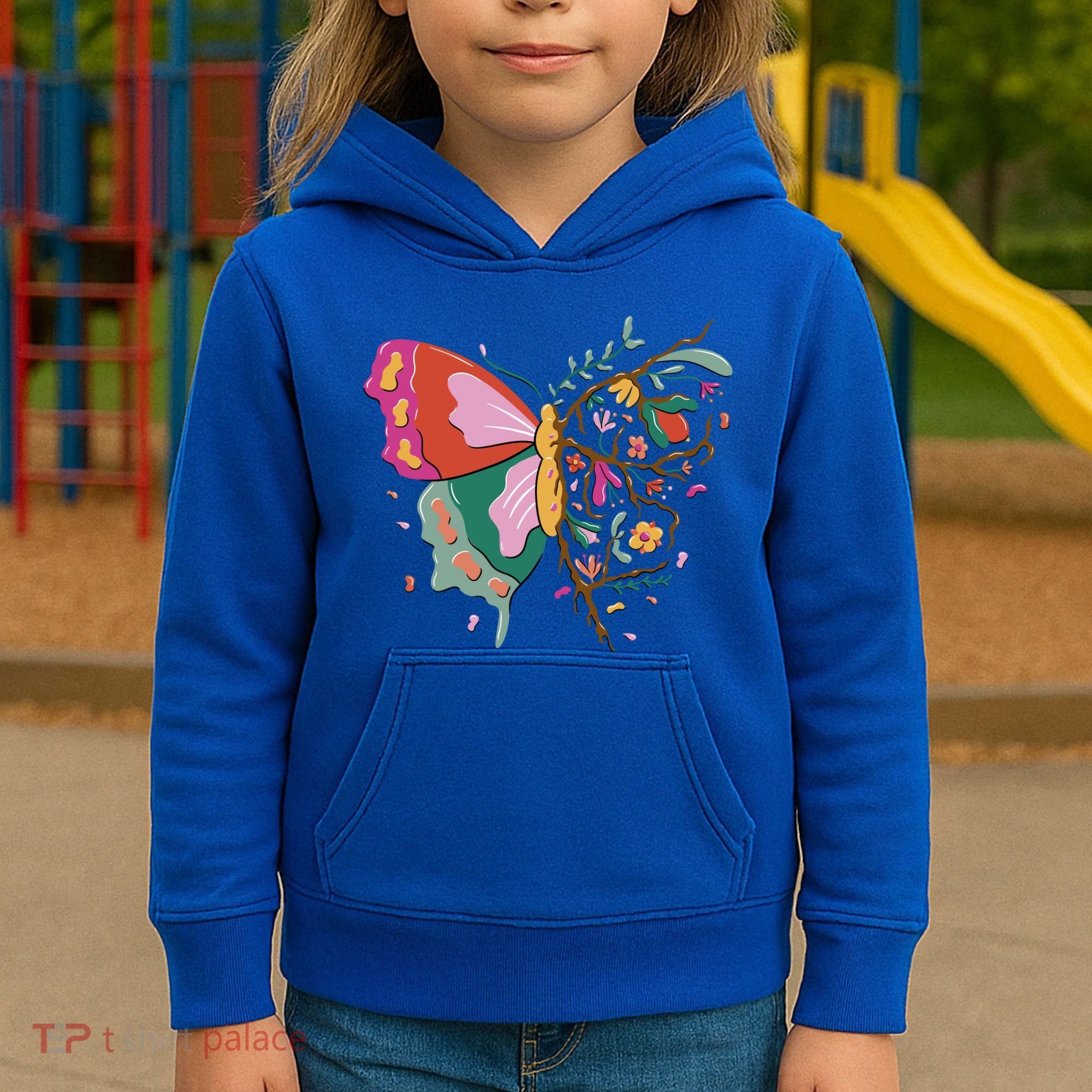 Butterfly Tree Branch Kids Hoodie