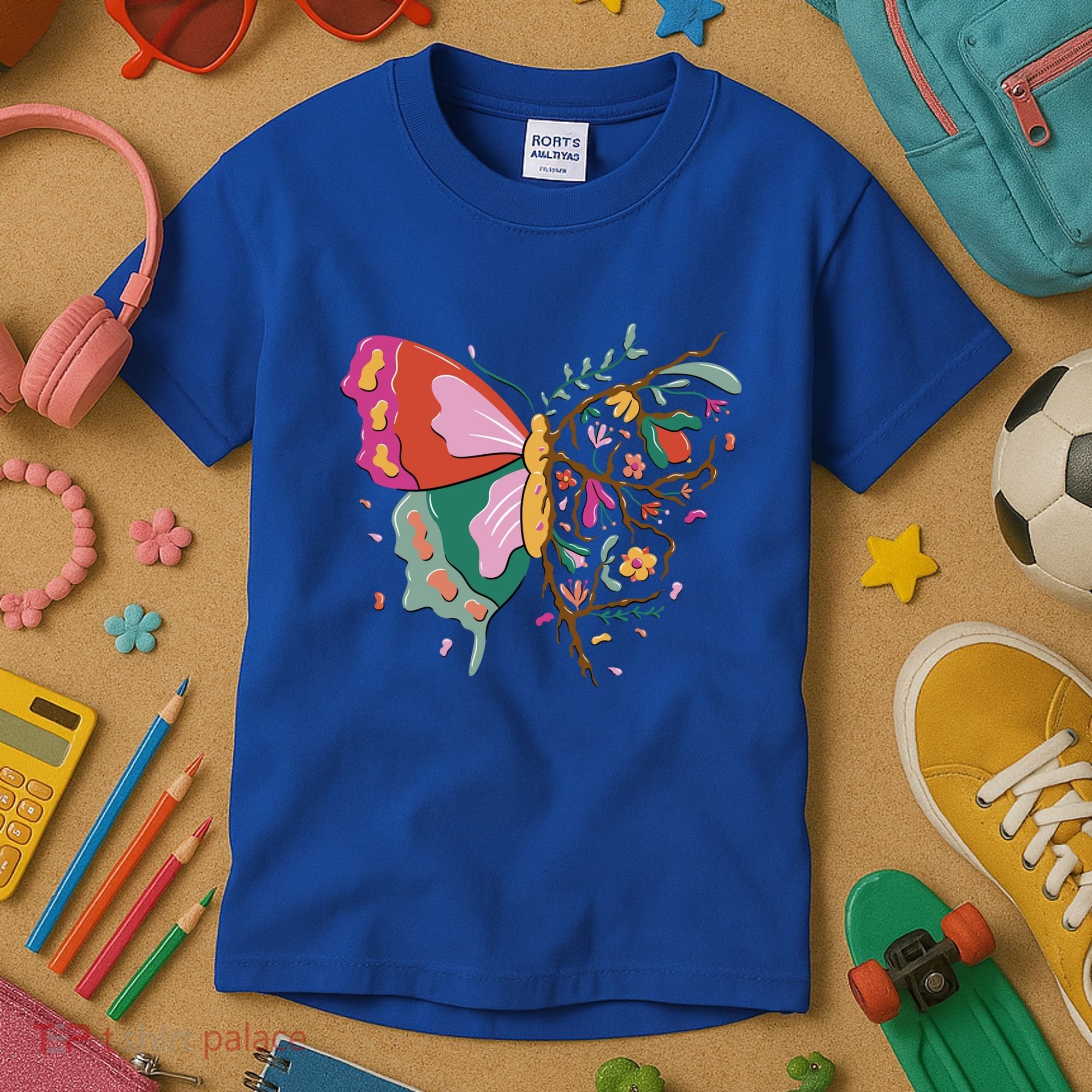 Butterfly Tree Branch Kids T-Shirt