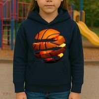 Basketball Tear Kids Hoodie thumb 3