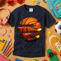 Basketball Tear Kids T-Shirt thumb 3