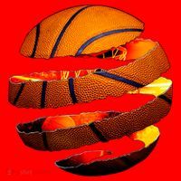 Basketball Tear Santa Hat thumb 1