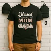 Blessed to Be Called Mom and Grandma T-Shirt thumb 6