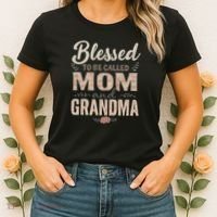 Blessed to Be Called Mom and Grandma Women's T-Shirt thumb 2