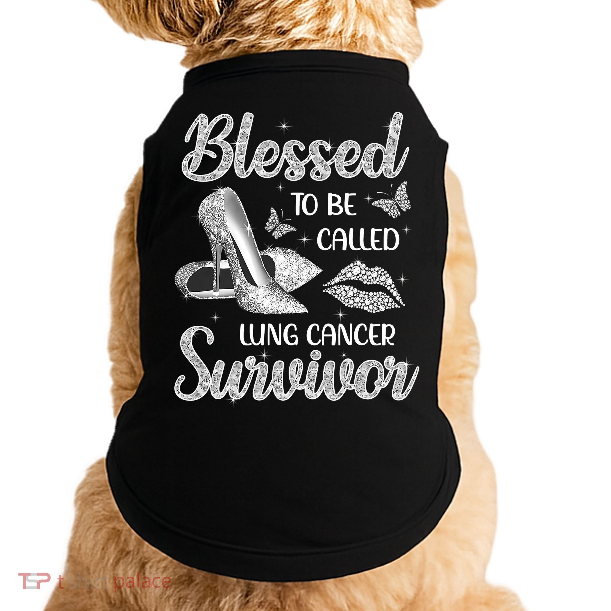 Blessed To Be Called Lung Cancer Survivor High Heels Doggie Tank
