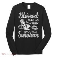 Blessed To Be Called Lung Cancer Survivor High Heels Long Sleeve Shirt thumb 0