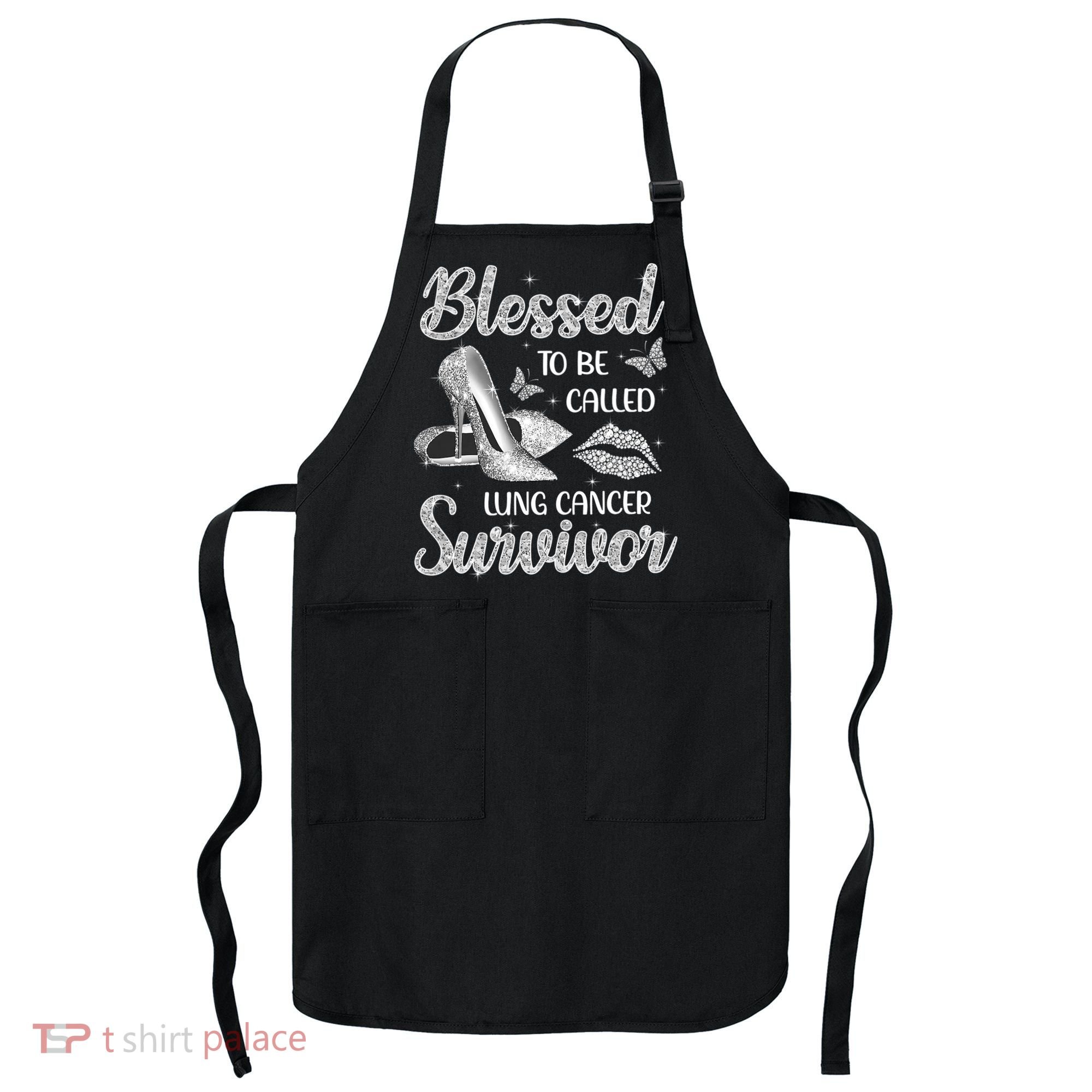 Blessed To Be Called Lung Cancer Survivor High Heels Apron