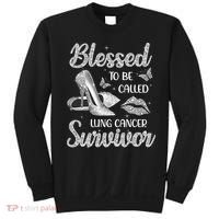 Blessed To Be Called Lung Cancer Survivor High Heels Sweatshirt thumb 0