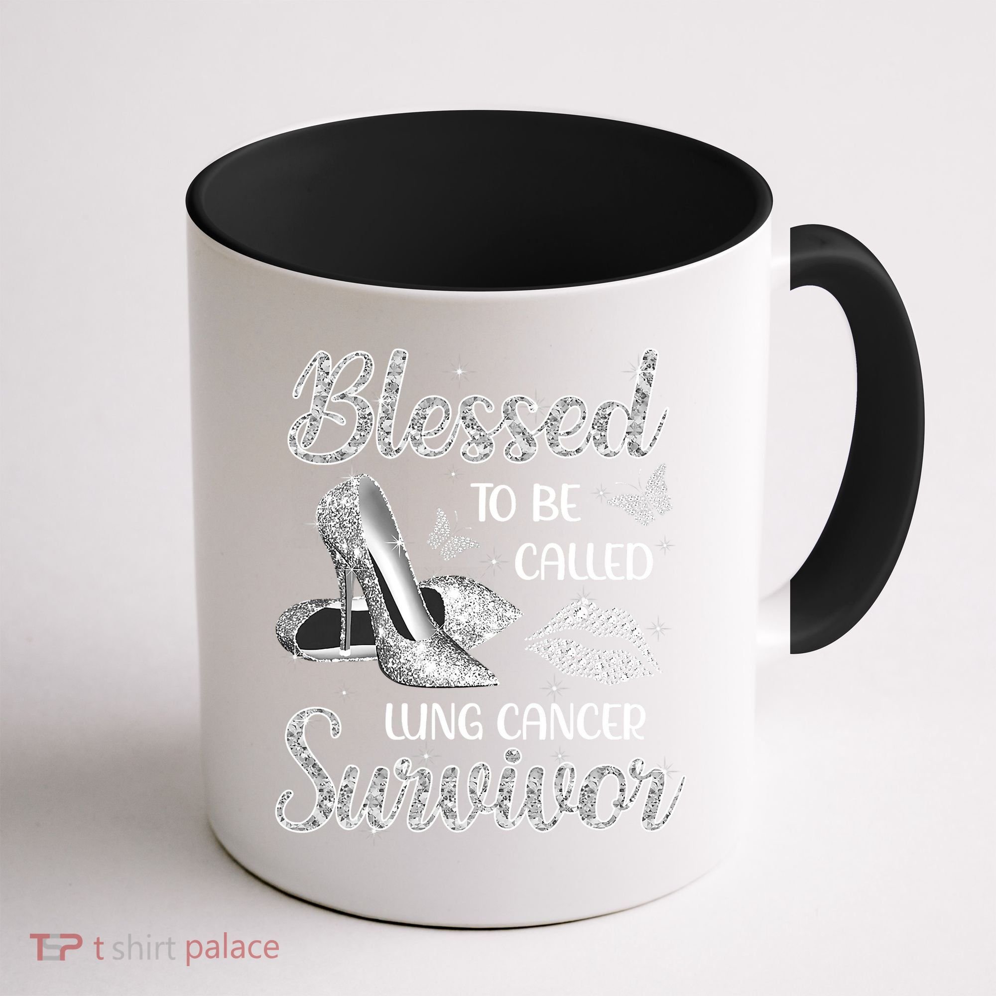 Blessed To Be Called Lung Cancer Survivor High Heels Coffee Mug