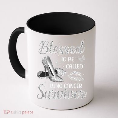 Blessed To Be Called Lung Cancer Survivor High Heels Coffee Mug