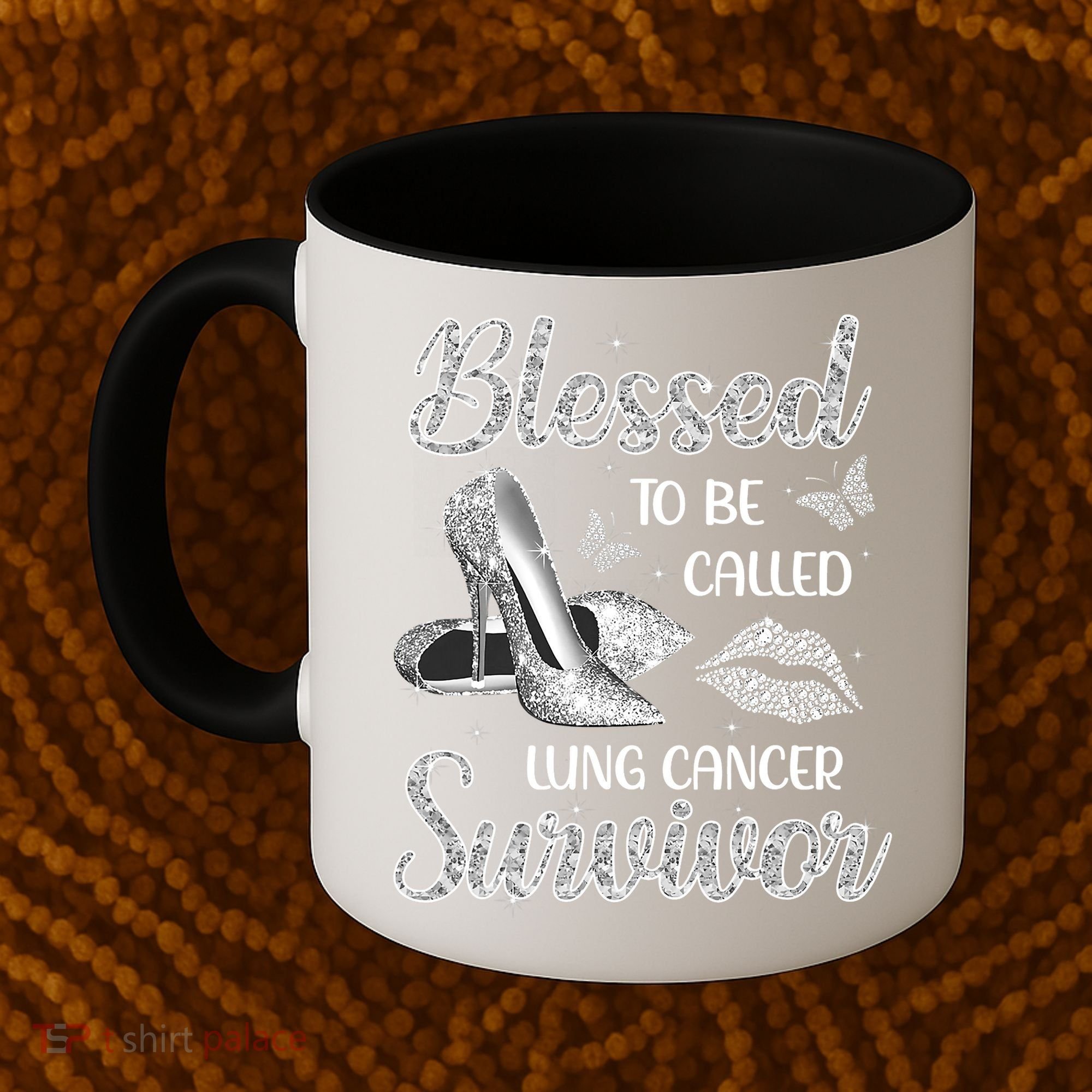 Blessed To Be Called Lung Cancer Survivor High Heels Coffee Mug