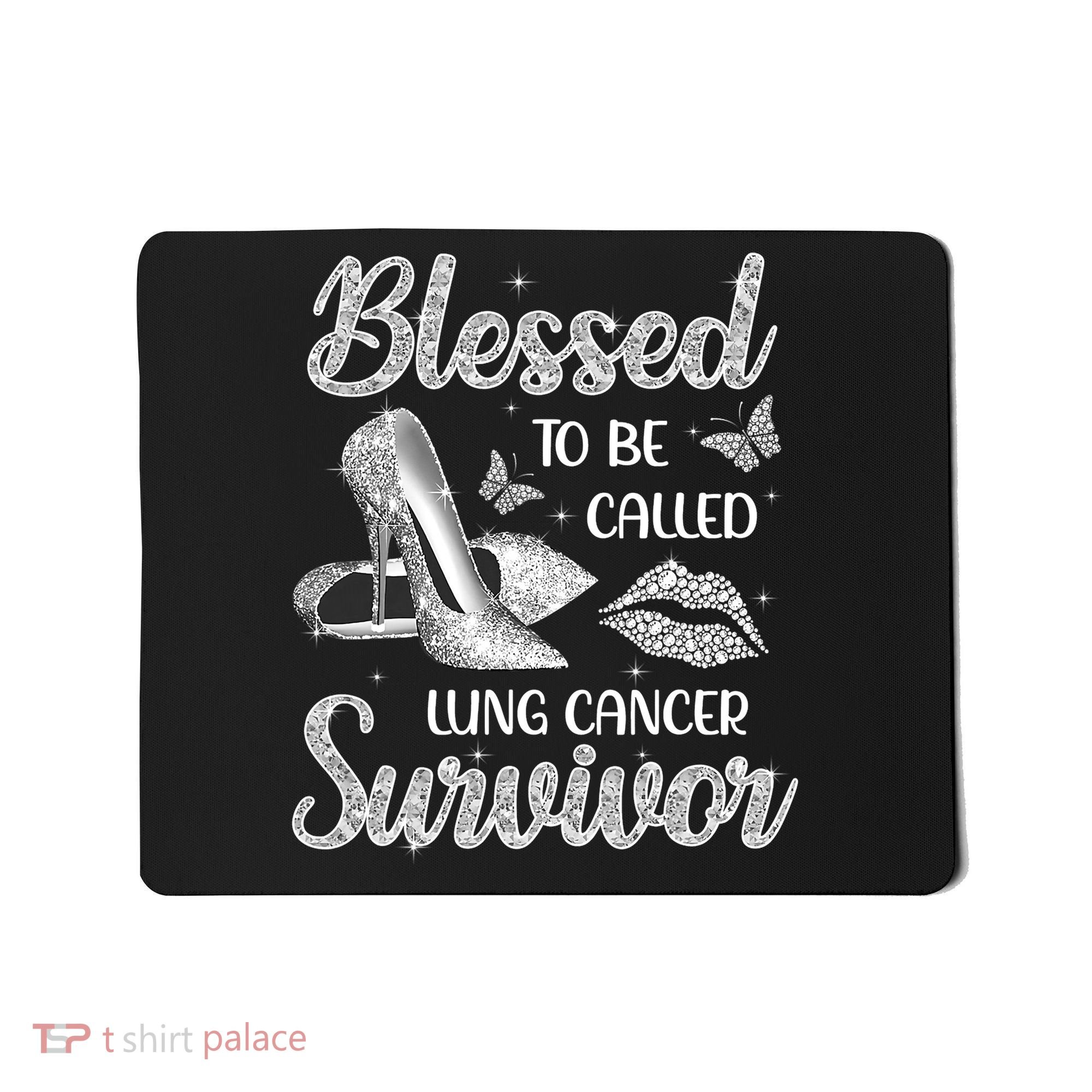 Blessed To Be Called Lung Cancer Survivor High Heels Mousepad