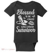 Blessed To Be Called Lung Cancer Survivor High Heels Baby Bodysuit thumb 0