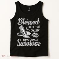 Blessed To Be Called Lung Cancer Survivor High Heels Tank Top thumb 2
