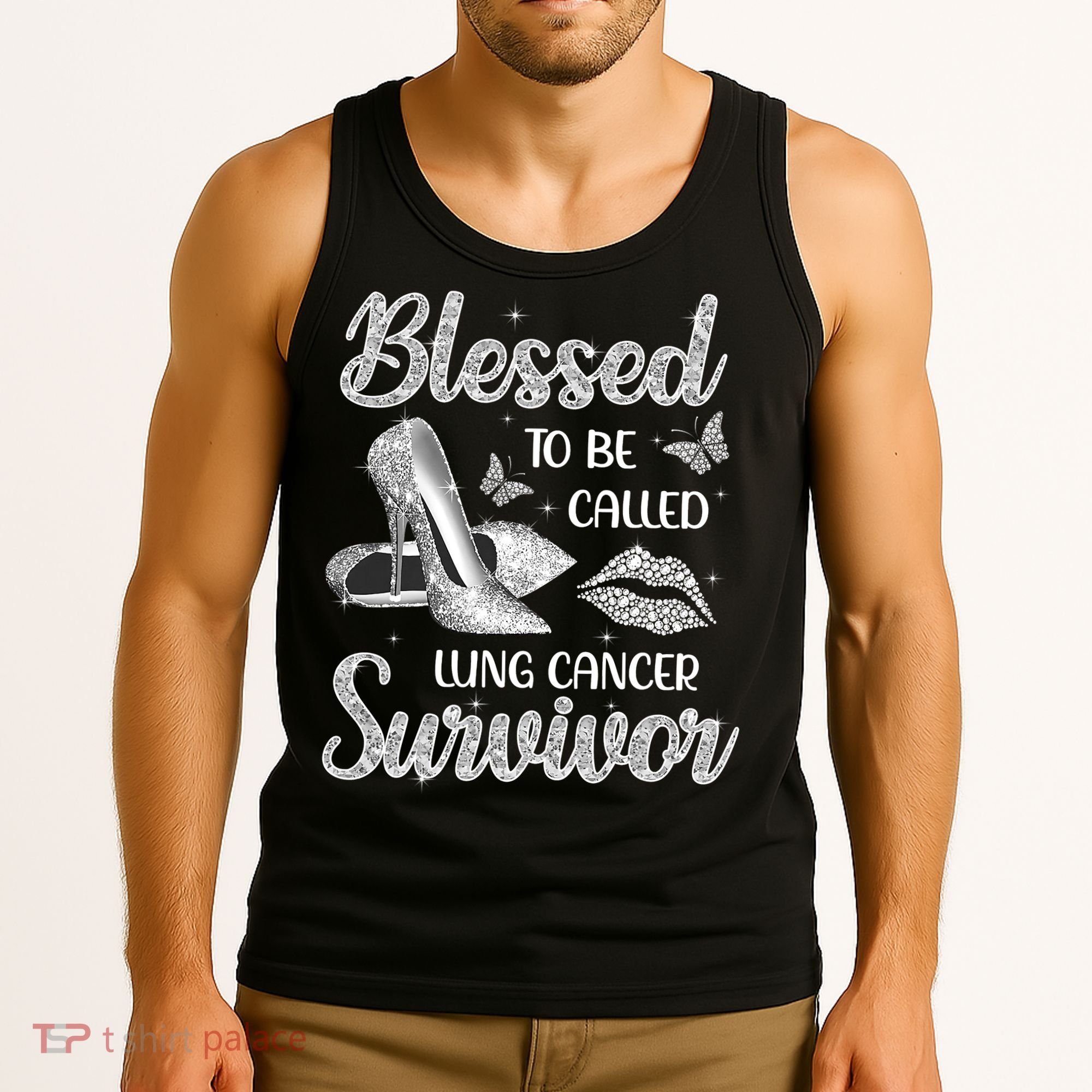 Blessed To Be Called Lung Cancer Survivor High Heels Tank Top