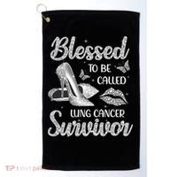 Blessed To Be Called Lung Cancer Survivor High Heels Golf Towel thumb 0