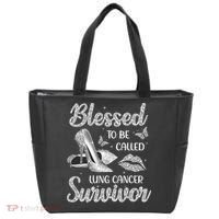 Blessed To Be Called Lung Cancer Survivor High Heels Tote Bag thumb 0