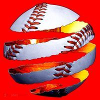 Baseball Tear Santa Hat thumb 1