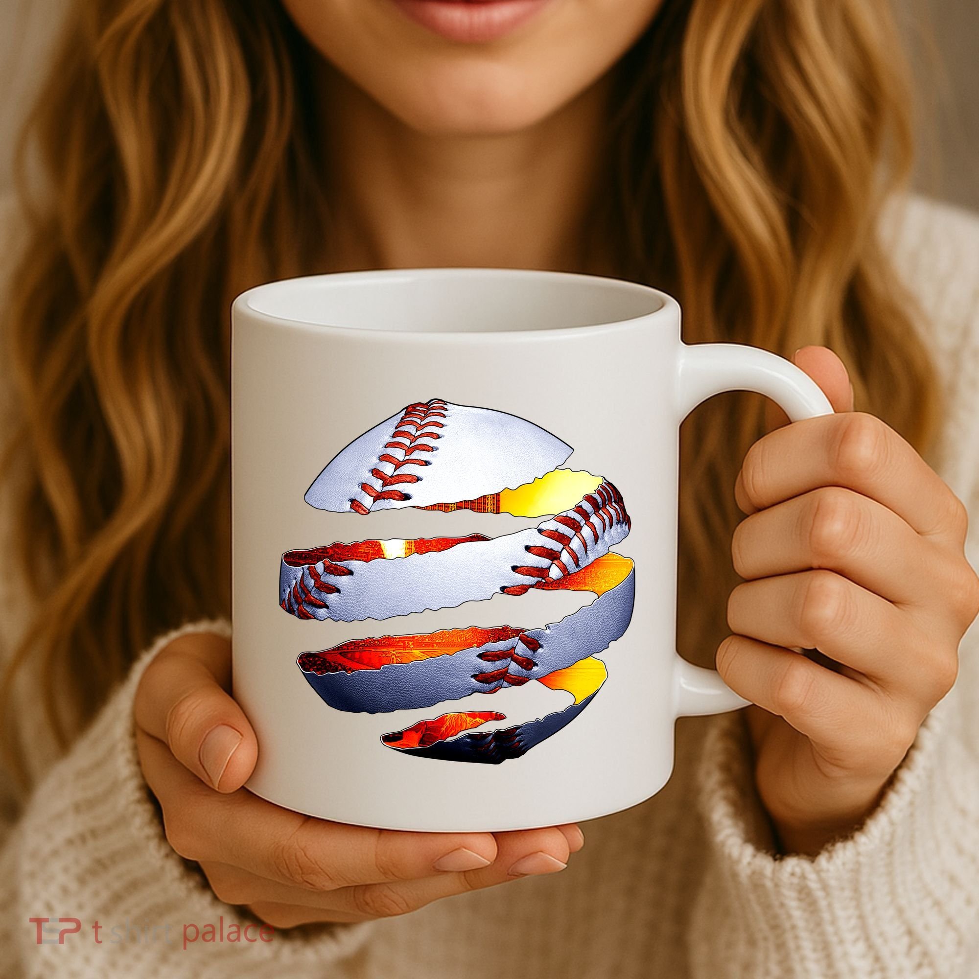 Baseball Tear Coffee Mug