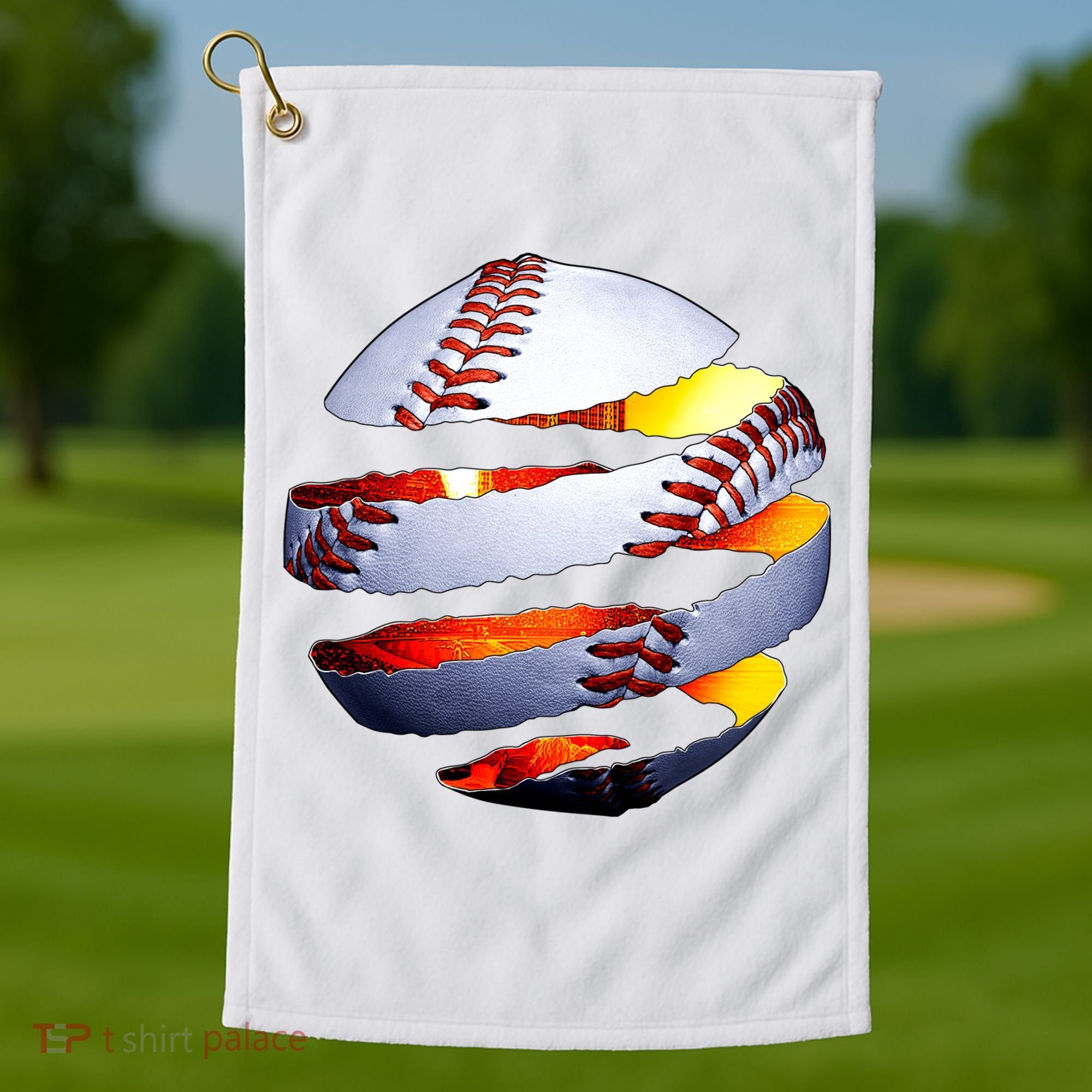Baseball Tear Golf Towel
