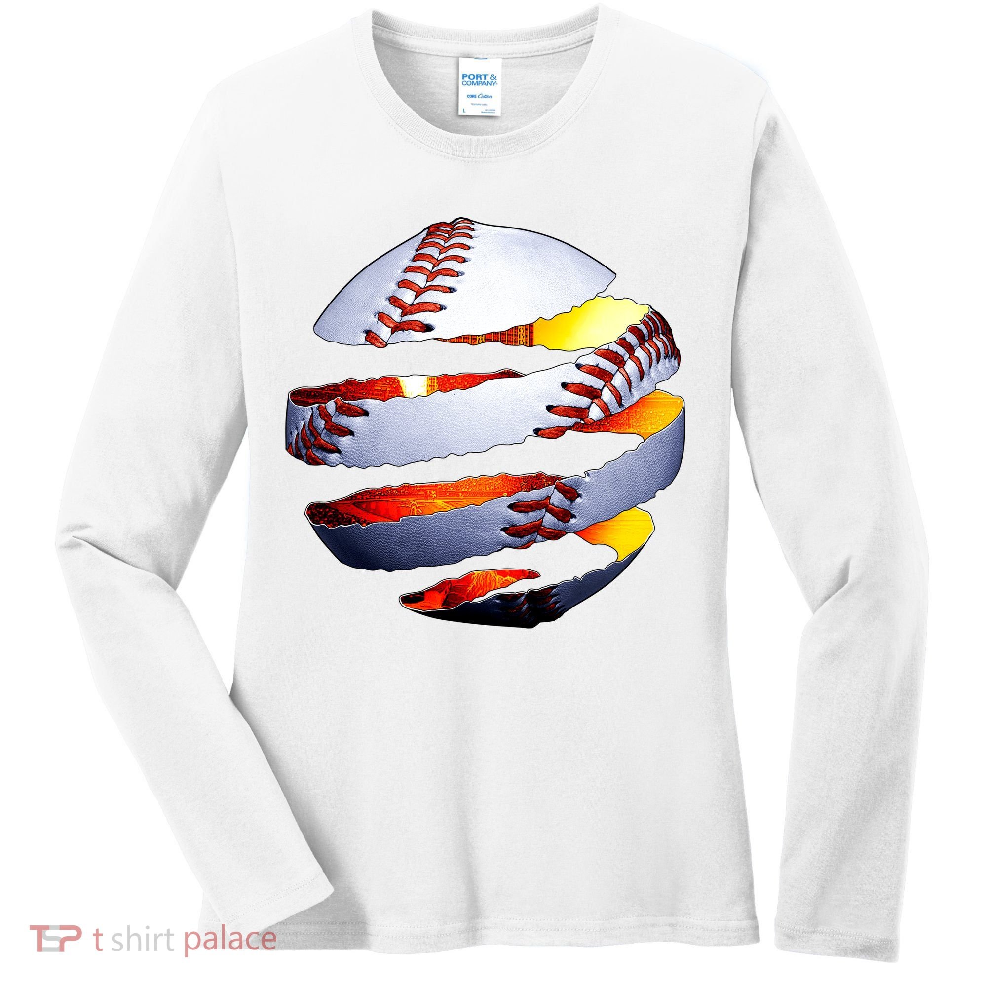 Baseball Tear Women's Long Sleeve Shirt