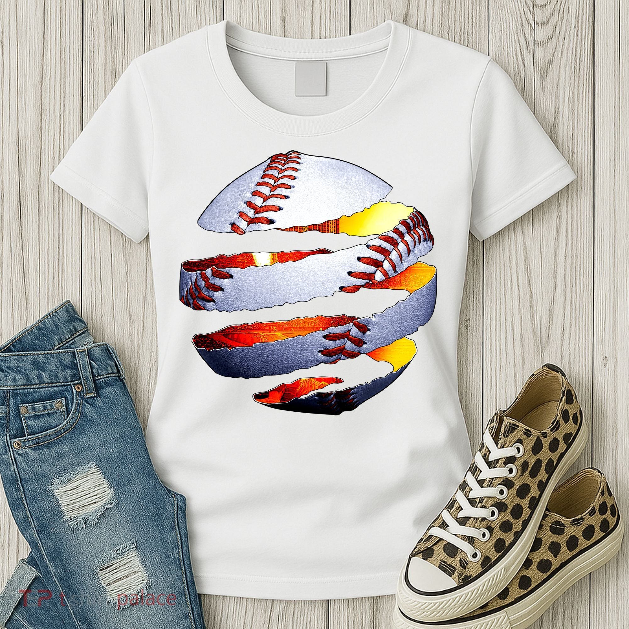 Baseball Tear Women's T-Shirt