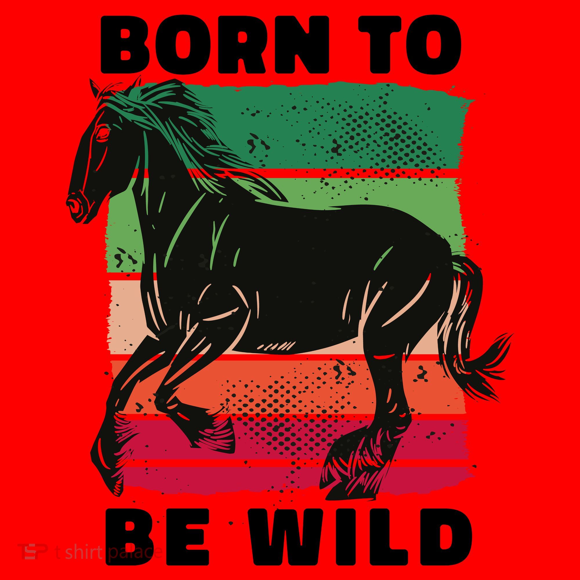 Born To Be Wild Horse Santa Hat