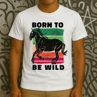 Born To Be Wild Horse T-Shirt thumb 3