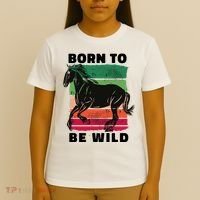 Born To Be Wild Horse T-Shirt thumb 4