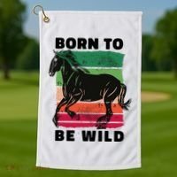Born To Be Wild Horse Golf Towel thumb 1