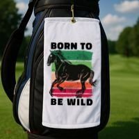 Born To Be Wild Horse Golf Towel thumb 2