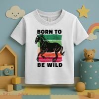 Born To Be Wild Horse Toddler T-Shirt thumb 3