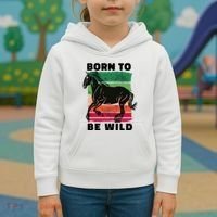 Born To Be Wild Horse Kids Hoodie thumb 3
