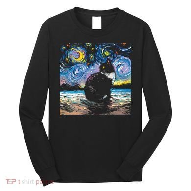 Black Tuxedo Cat Night 2 Long Sleeve Shirt