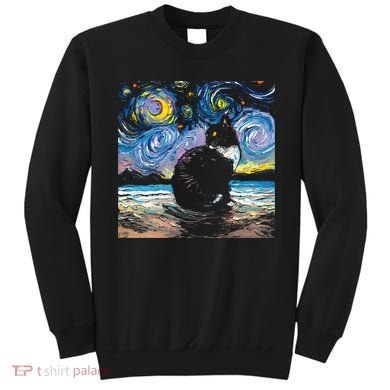 Black Tuxedo Cat Night 2 Sweatshirt