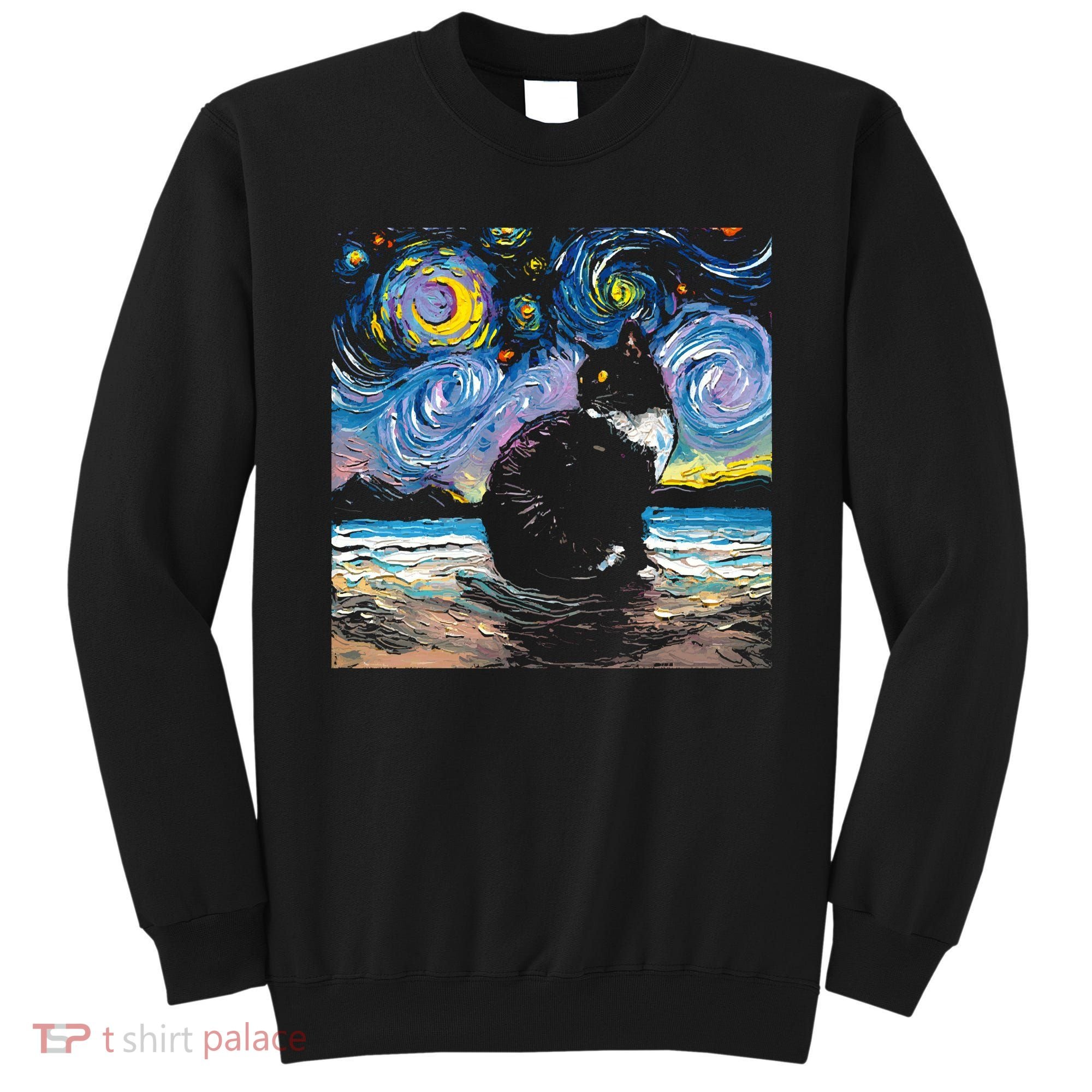 Black Tuxedo Cat Night 2 Sweatshirt