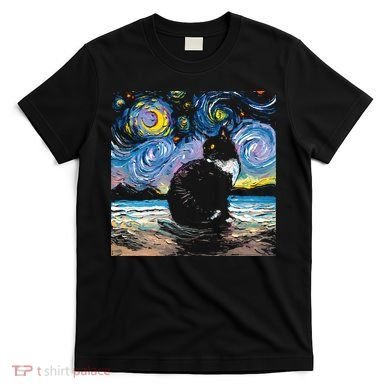 Black Tuxedo Cat Night 2 T-Shirt