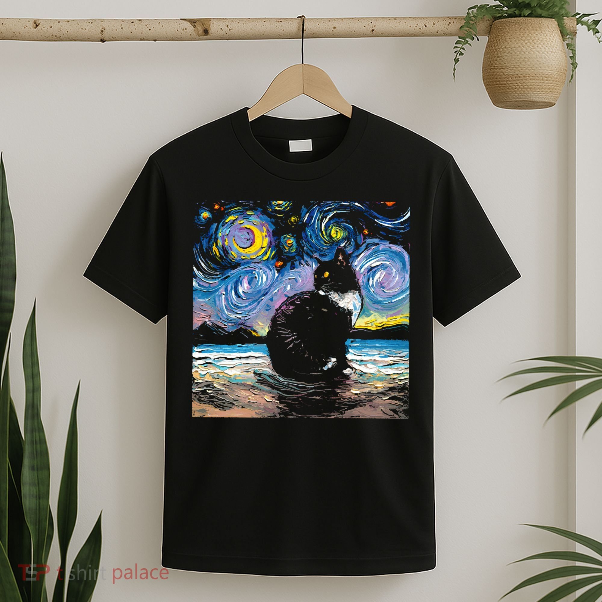 Black Tuxedo Cat Night 2 T-Shirt
